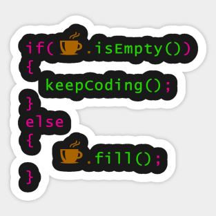 Coffee - coding syntax Sticker